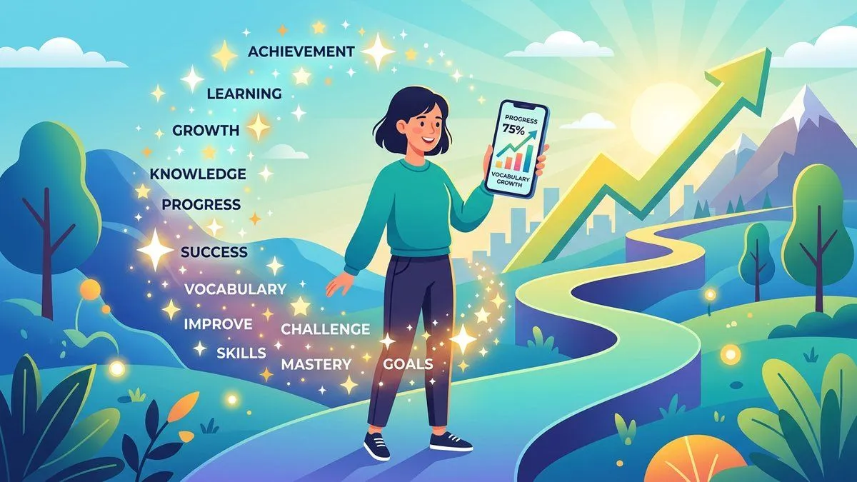 英語力の上達を加速させるイメージイラスト