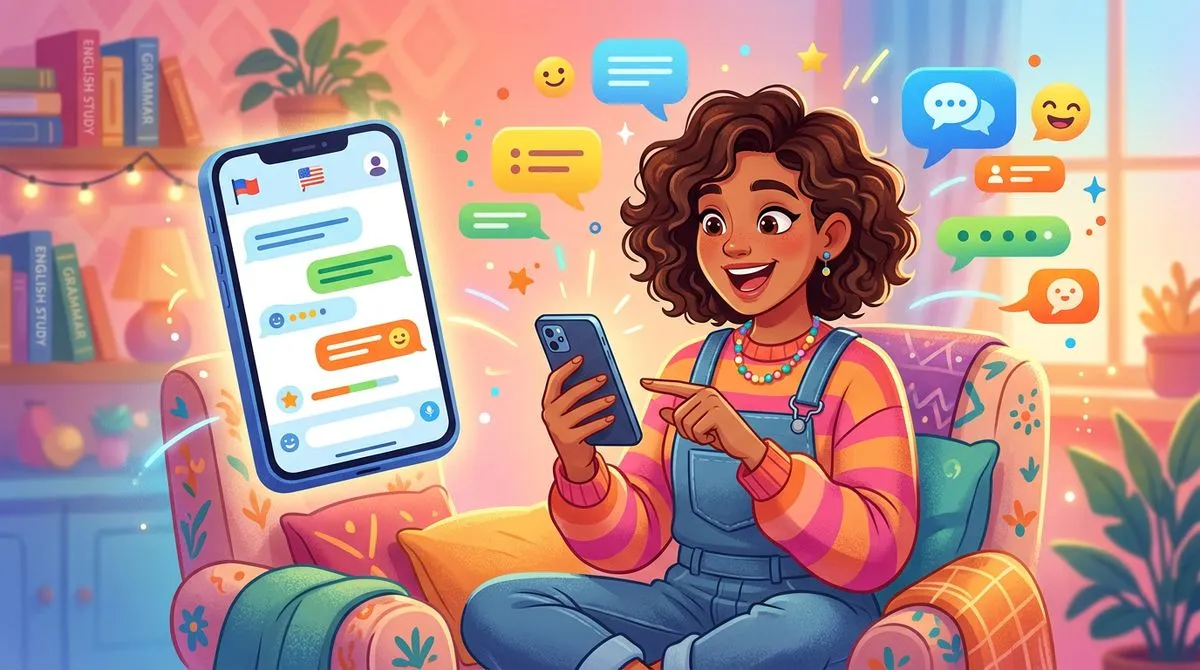 インプットとアウトプットのバランスを表す、本と会話の両方を楽しんでいる人のイラスト